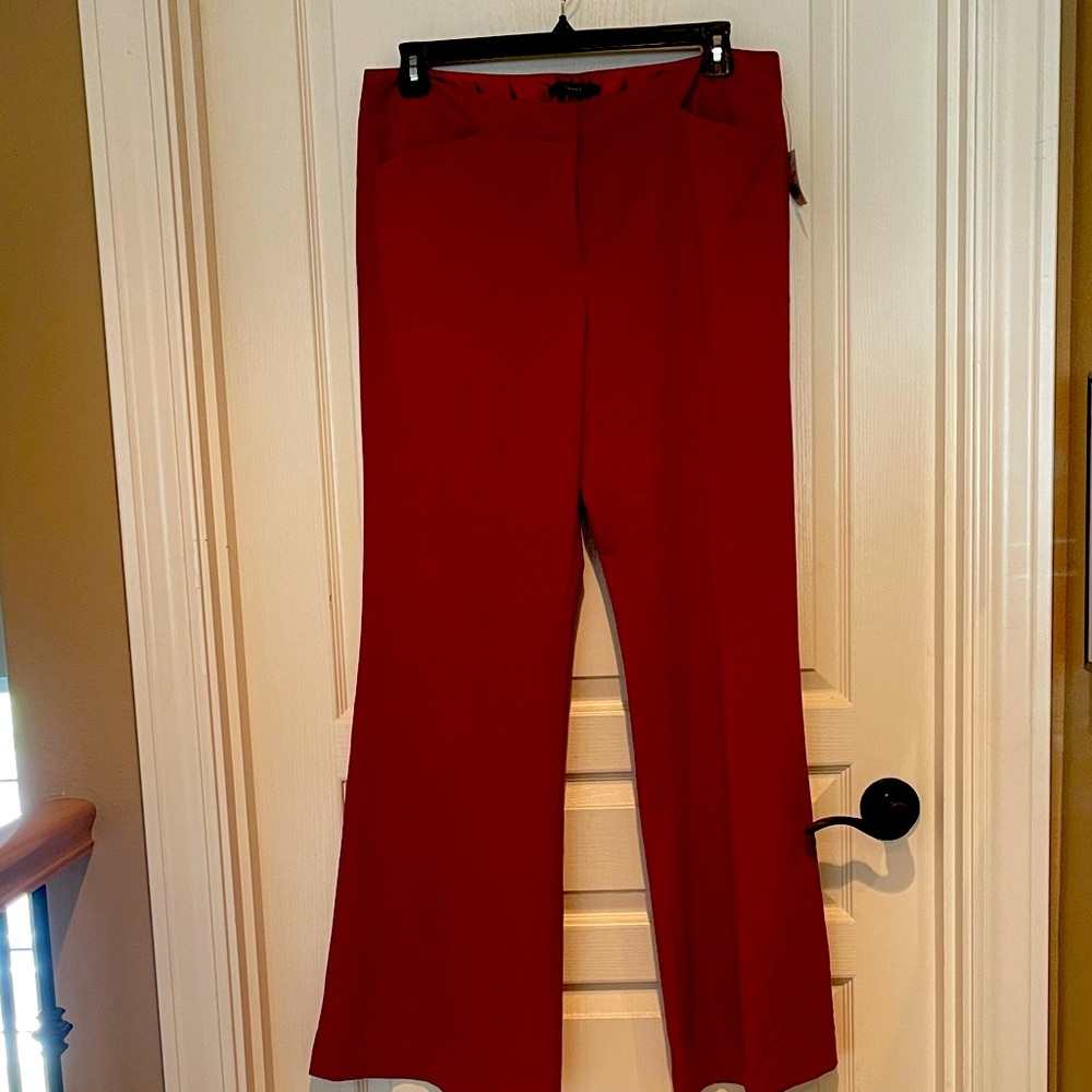 Tahari Women's Wide Leg Red Pants